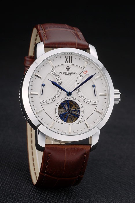 Vacheron Constantin Replica Watches Luxury Leather 80228